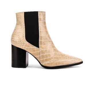 Revolve House of Harlow Nude Croc Booties EUC